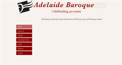 Desktop Screenshot of adelaidebaroque.com.au