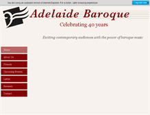 Tablet Screenshot of adelaidebaroque.com.au